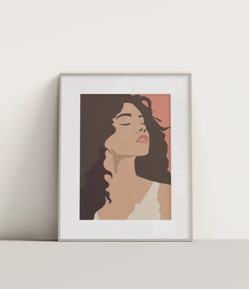 Strong woman portrait - Printable